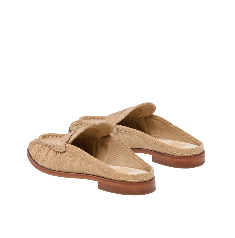 Betzy Embosssed Suede Loafer-Latte