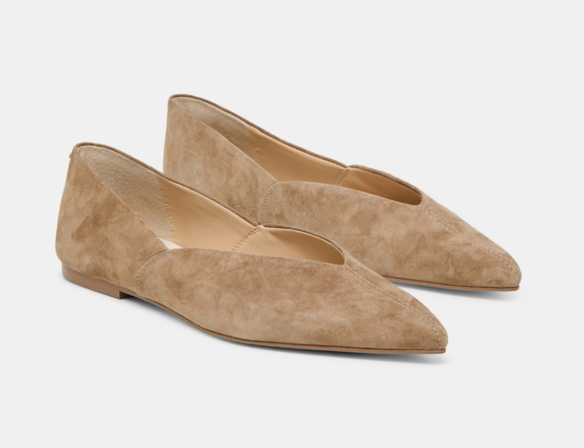 Gema Flats-Taupe Suede