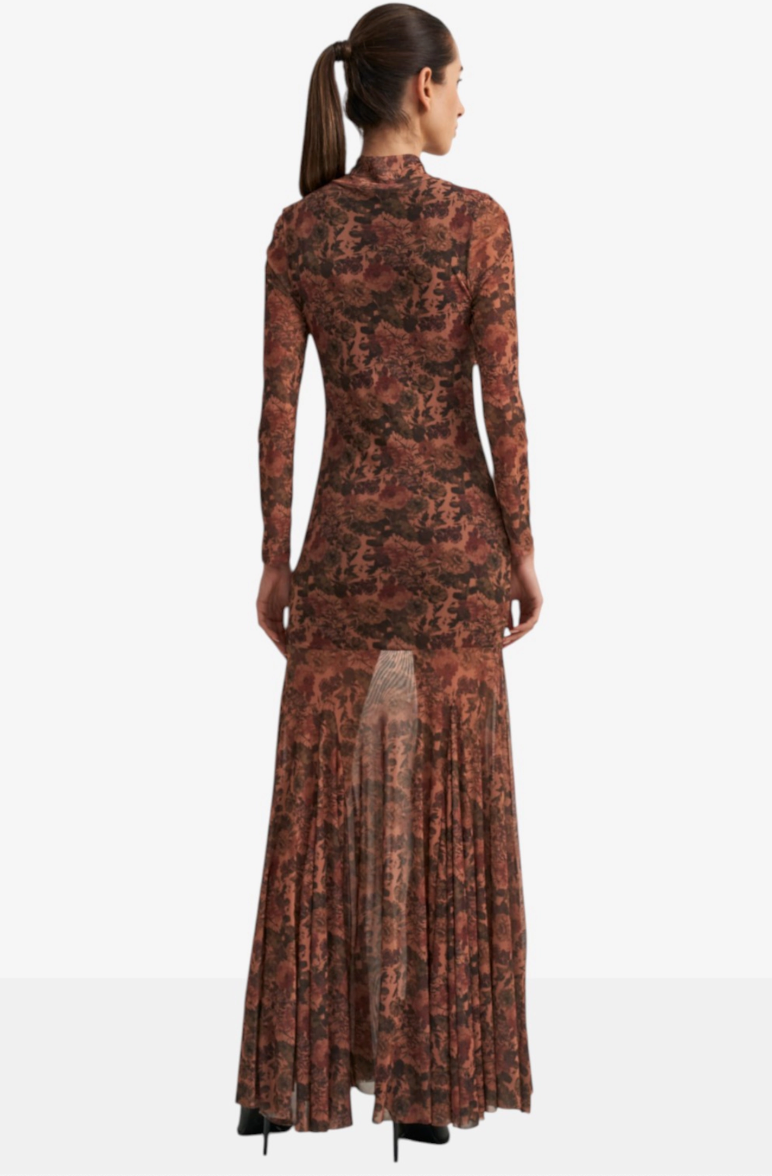 Pippa Dress-Camel Floral
