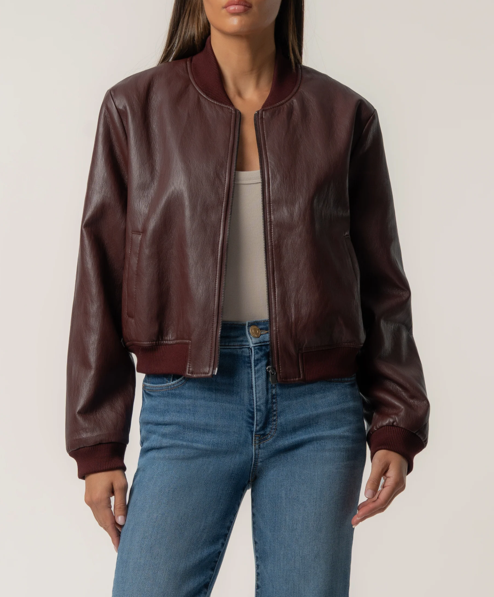 Steph Bomber Jacket-Bordeaux
