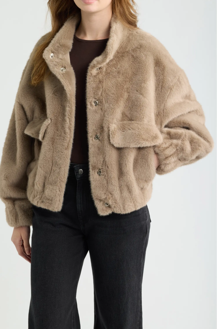 Badet Faux Fur Jacket-Mink