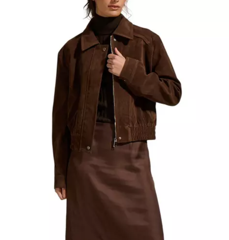Taita Suede Jacket-Chocolate