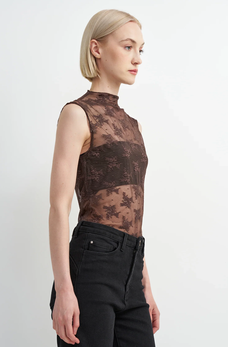 Sheer Floral Lace Top
