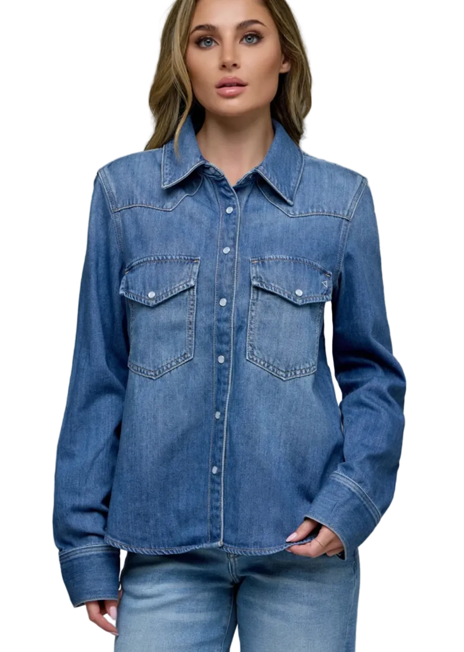 Abby Western Shirt-Medium Dark
