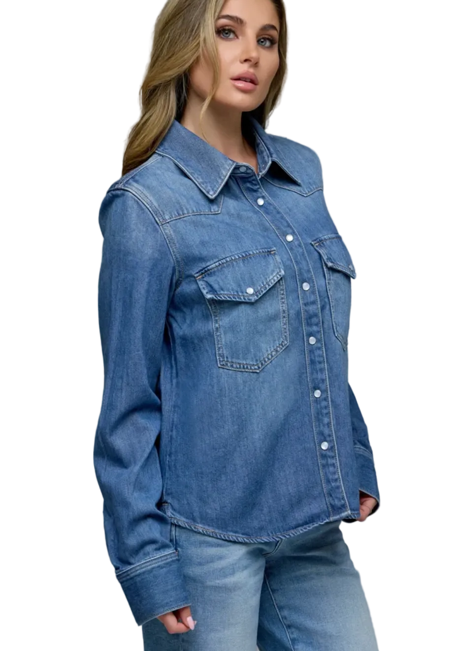 Abby Western Shirt-Medium Dark