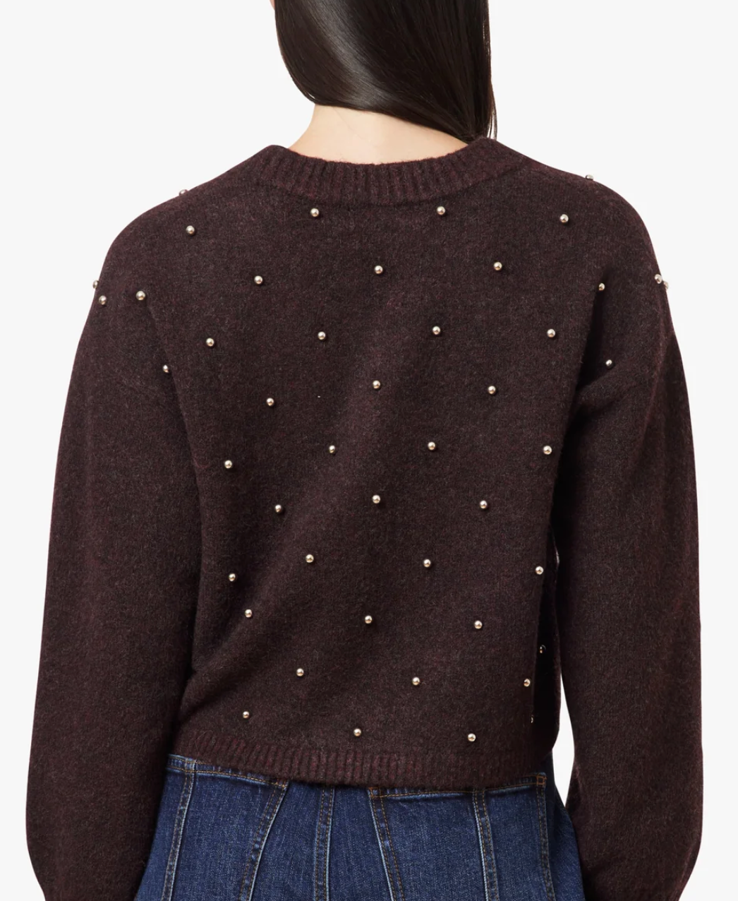 Studded Crop Sweater-Winetasting