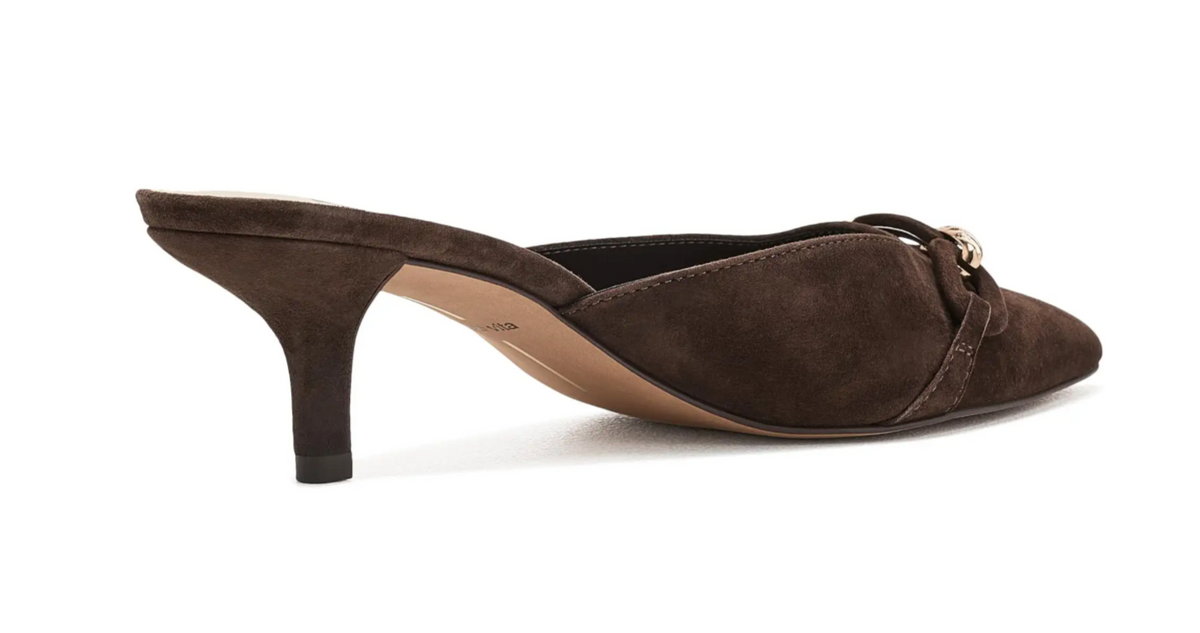 Camla Mule-Dark Brown Suede