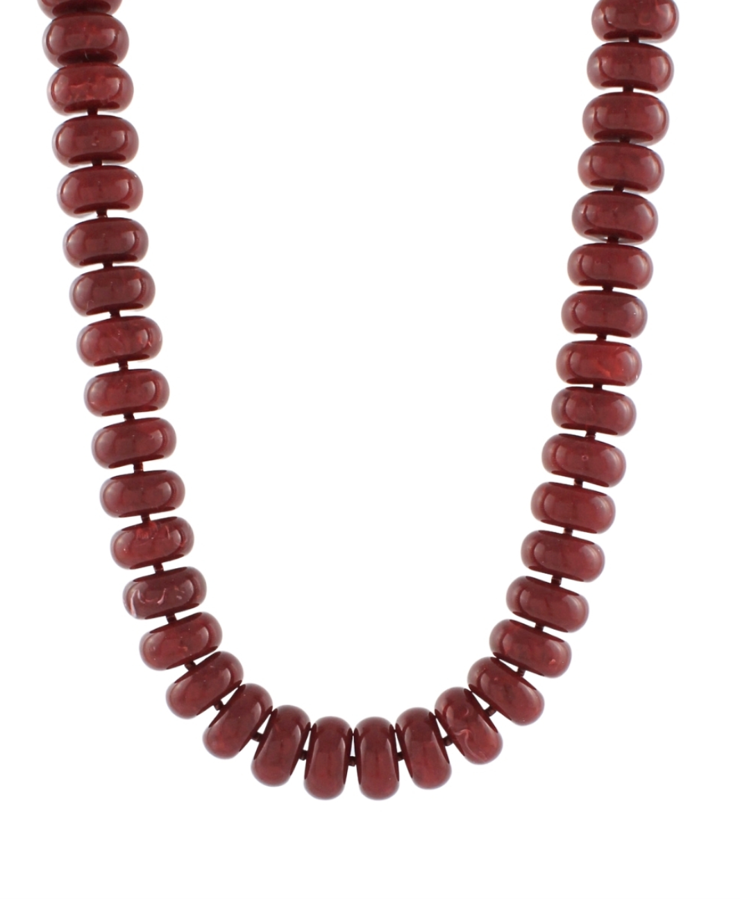 Marble Bead Necklace-Burgundy