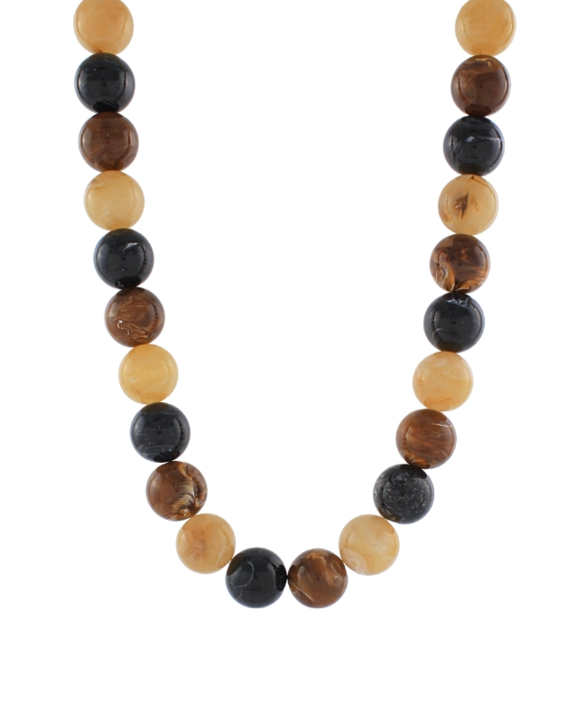 Brown Multi Bead Necklace