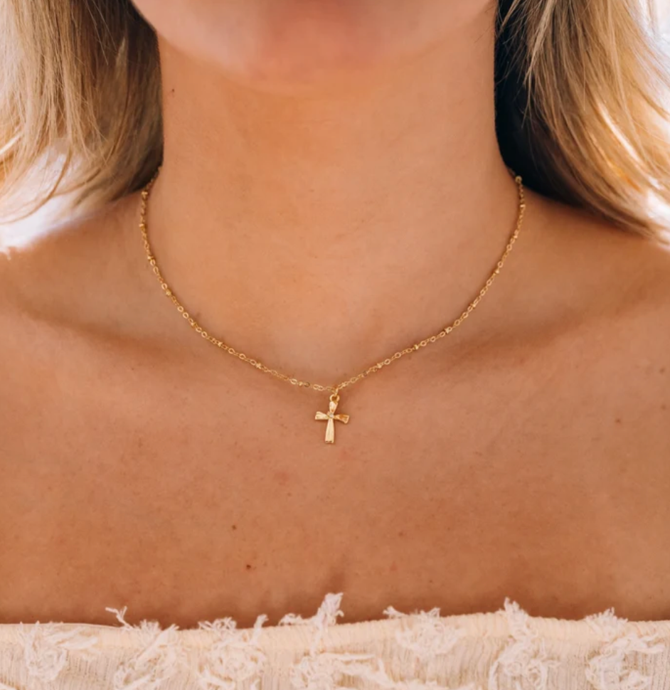 Timeless Necklace-Gold Cross
