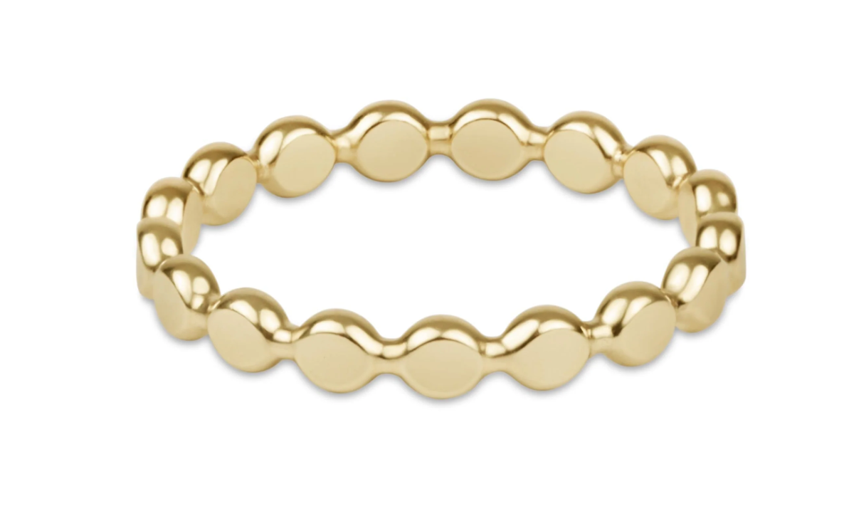Classic Gold 2.5mm Bead Disc Ring