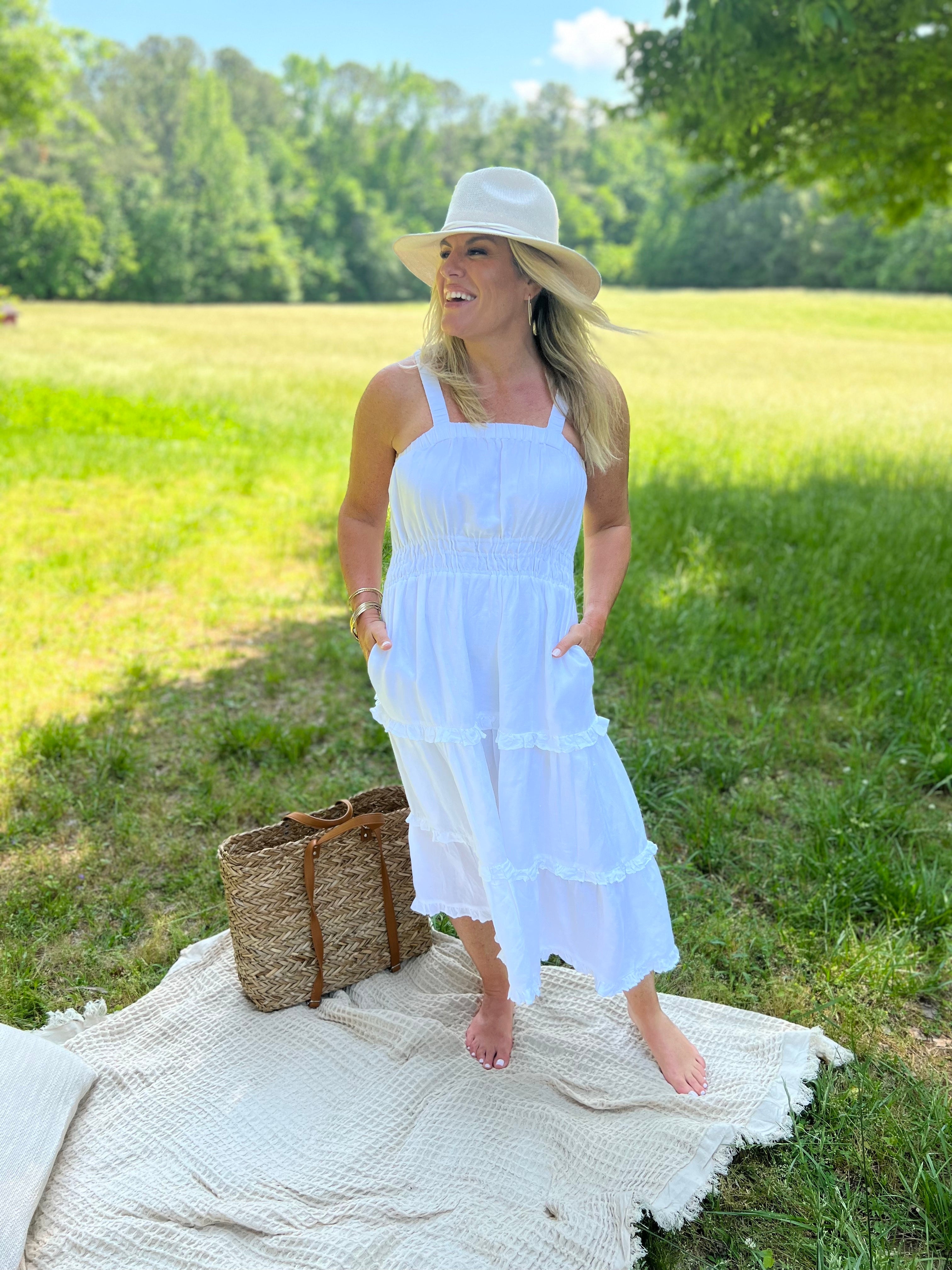 Teagan Dress-White-Final Sale