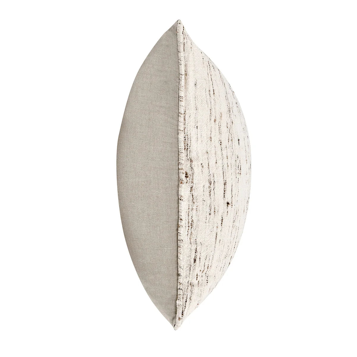 22x22 Textured Linen Pillow-Ivory/Brown