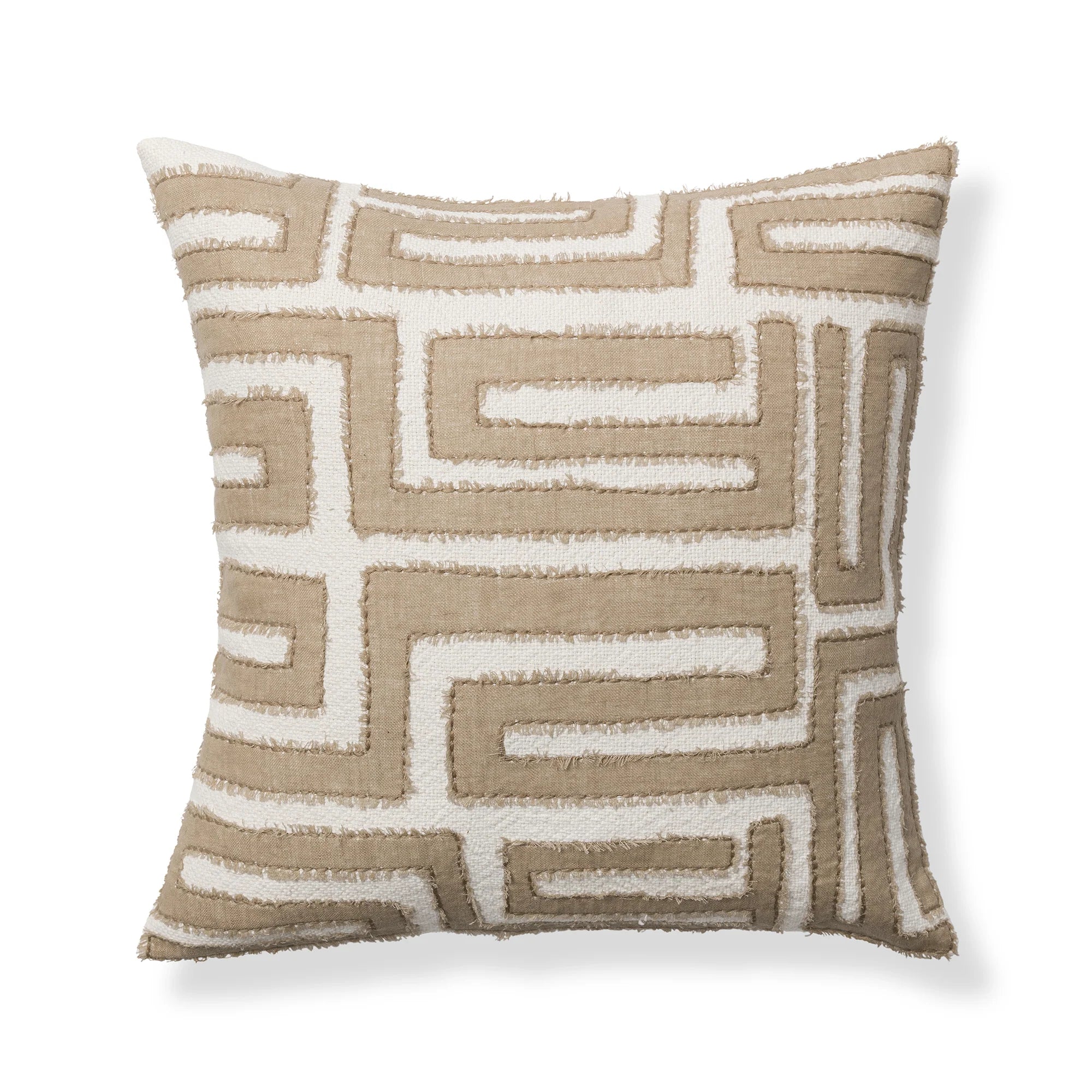 22x22 Geometric Natural/Ivory Pillow