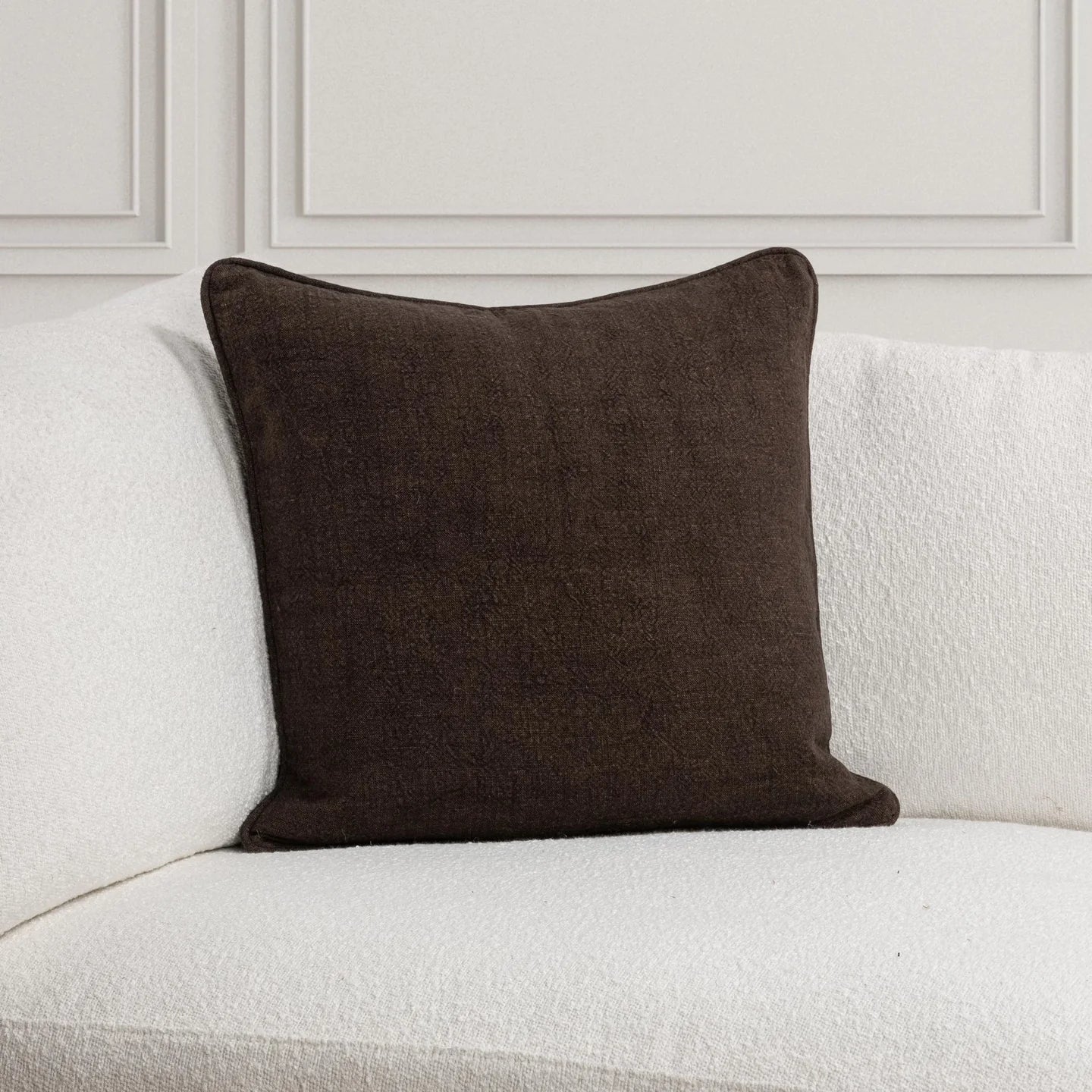 22x22 Bedford Linen Pillow-Ganache