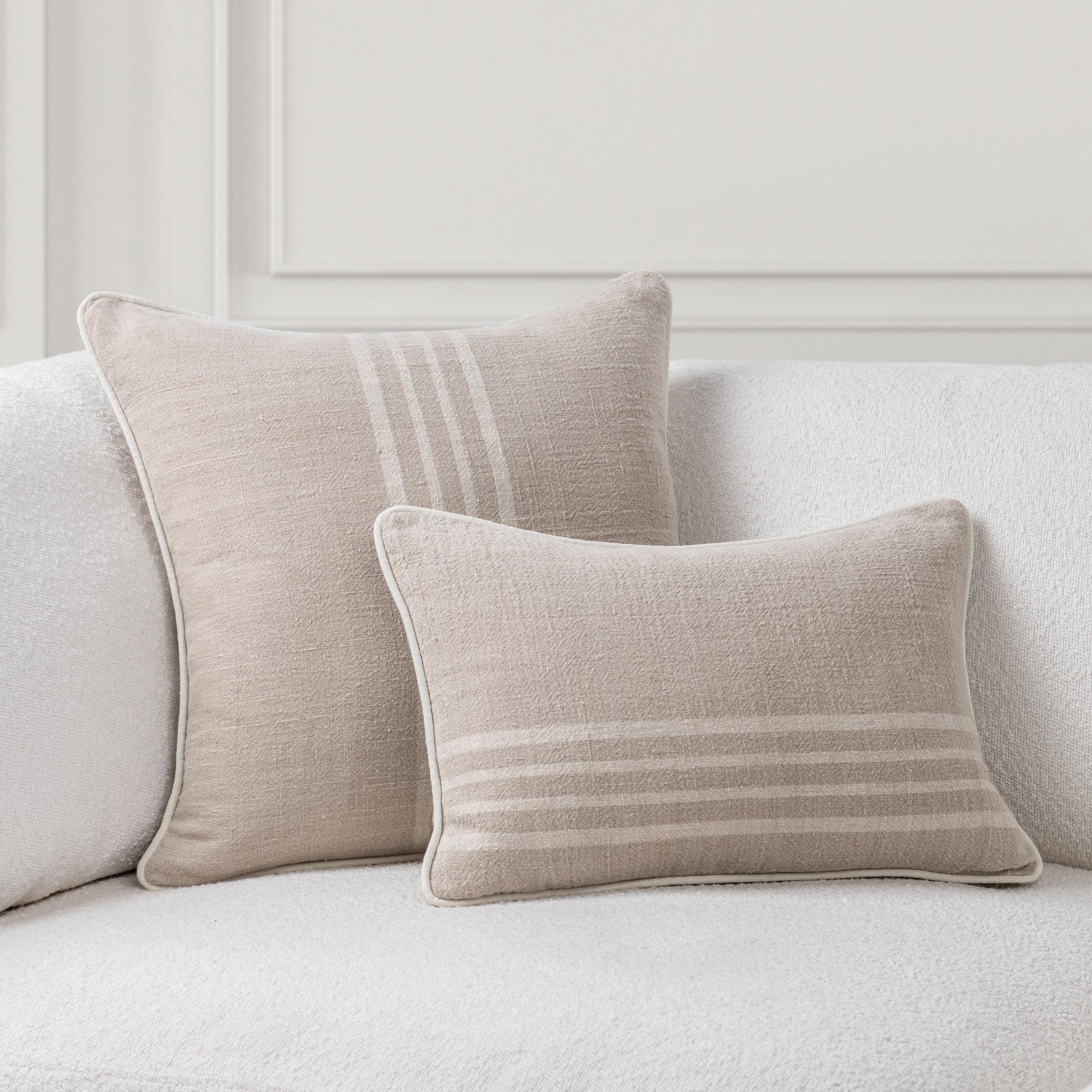 14x20 Newport Natural/Ivory Linen Pillow
