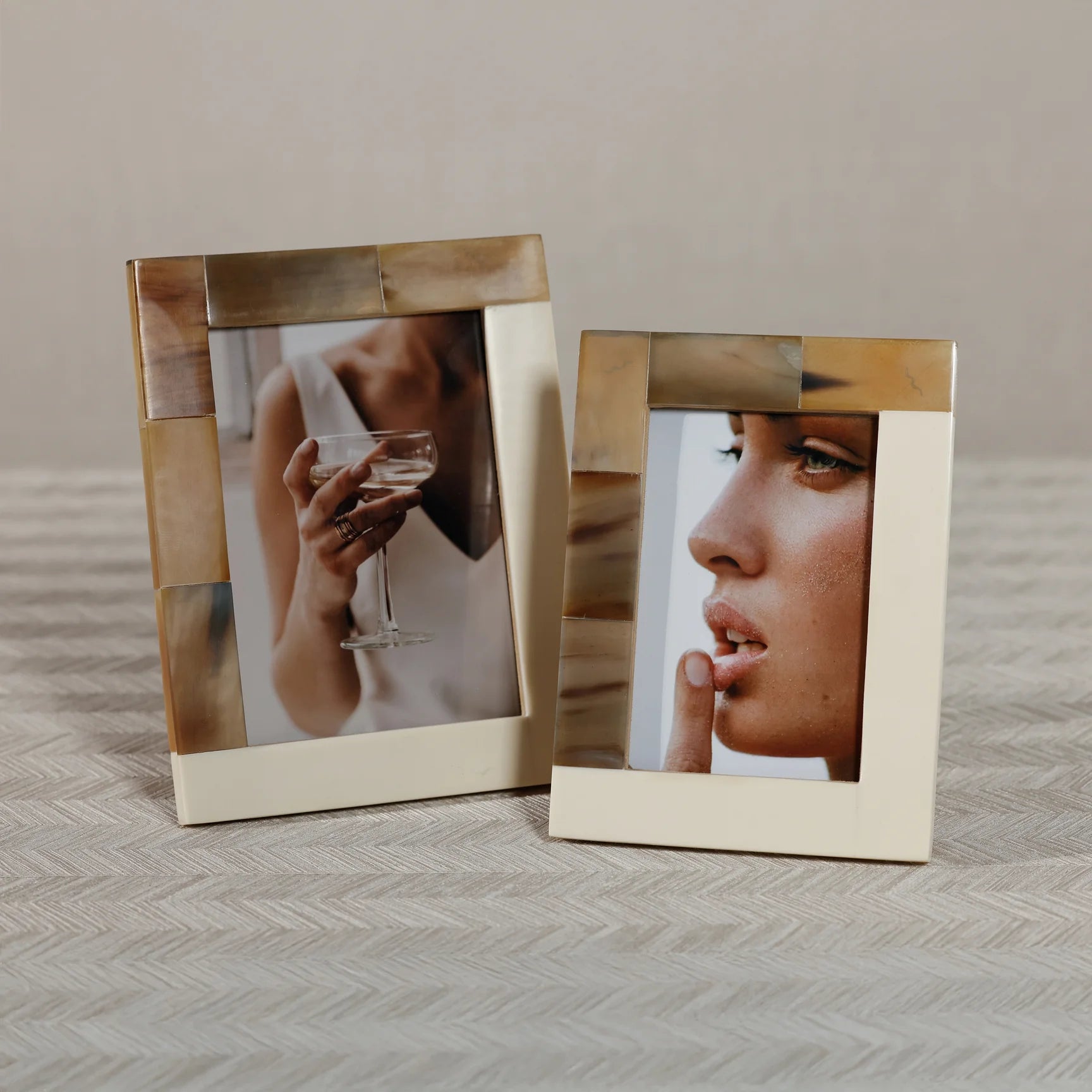 Horn and Ivory Resin Photo Frame (2 Sizes)