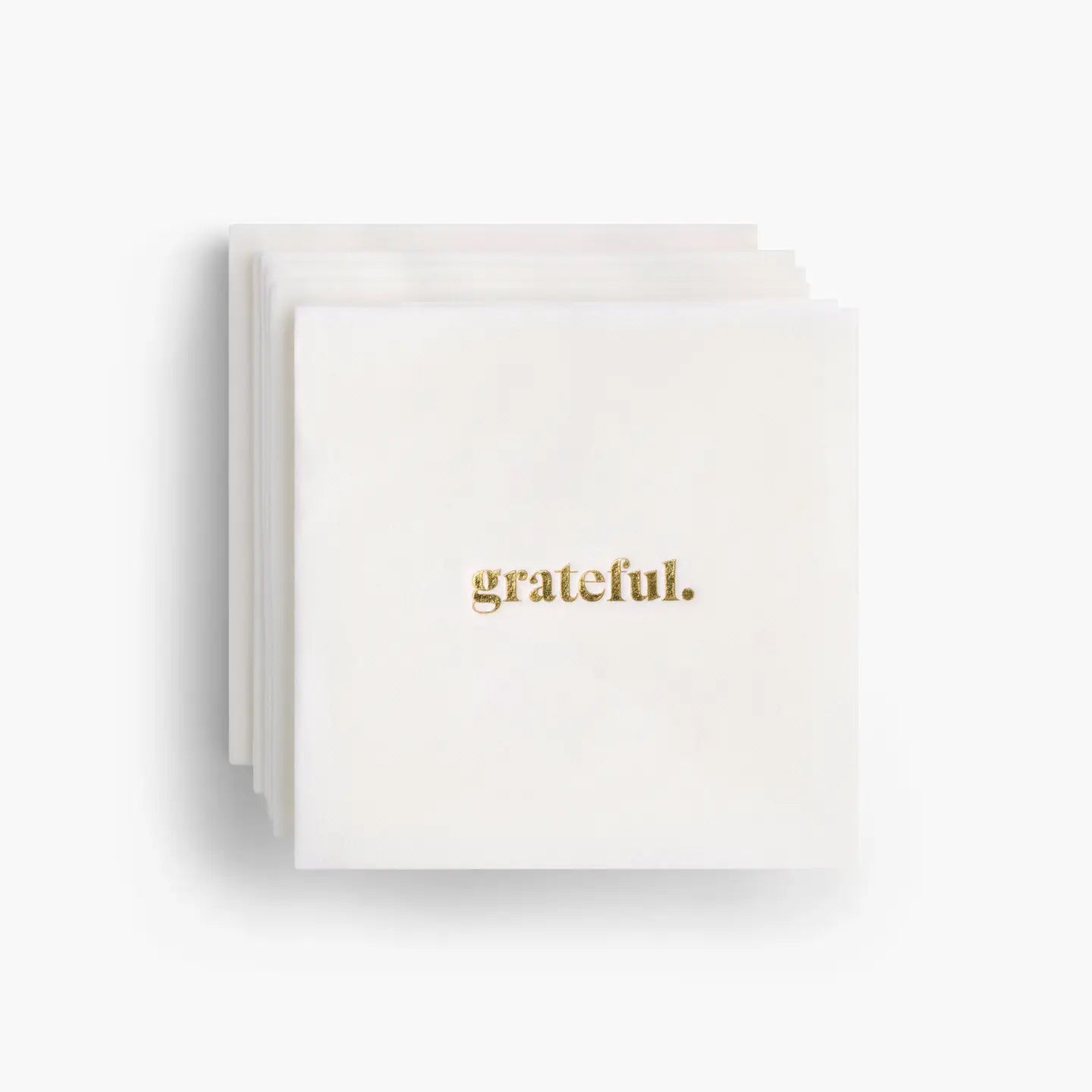Grateful Gold Foil Cocktail Napkins - Set of 20