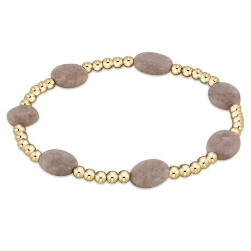 Admire Gold 3mm Bracelet- Riverstone