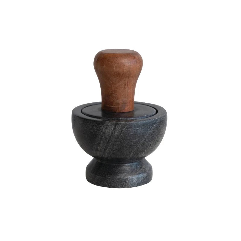 Black Marble Mortar & Pestle