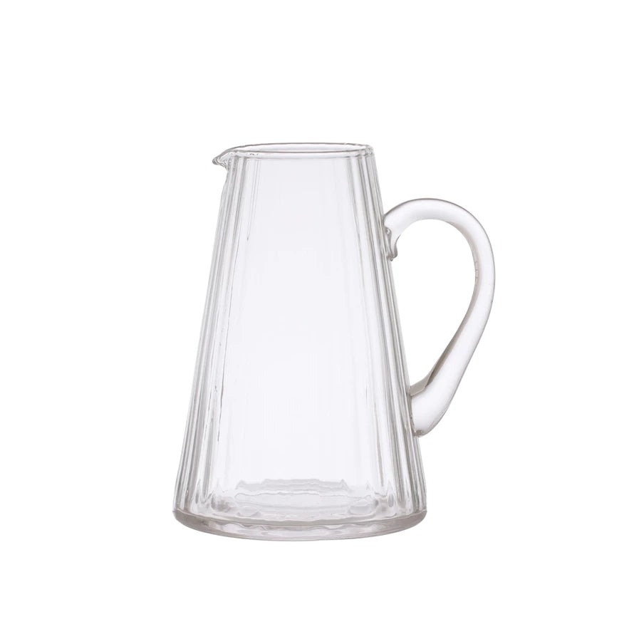 Ribbed Glass Pitcher - 60oz