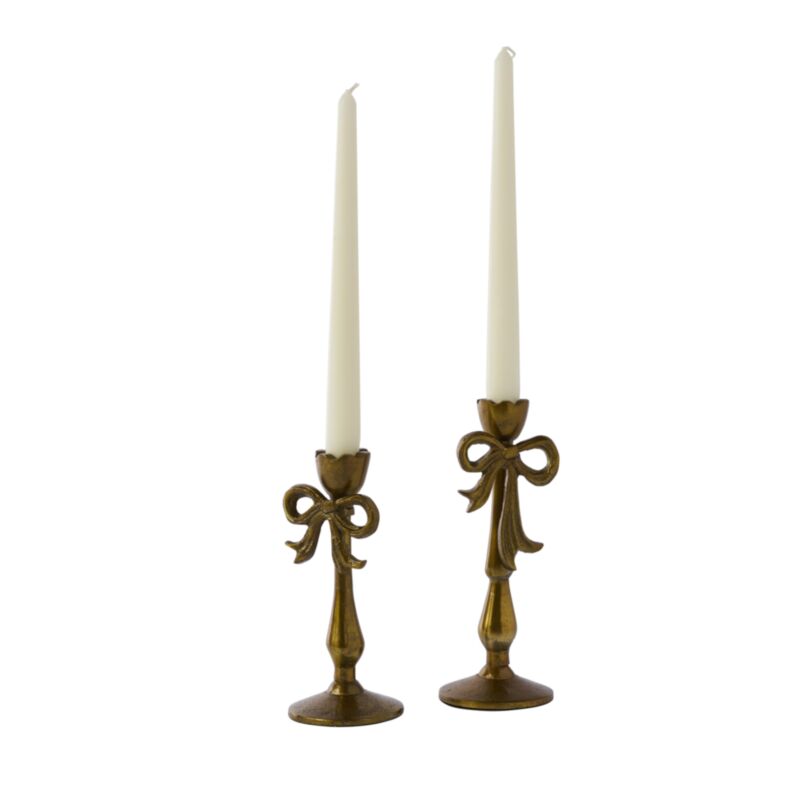 Gold Bowtied Candleholder (2 Sizes)