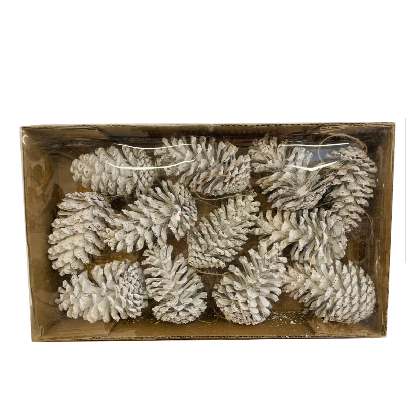 White Cone Ornament Set (Set of 12)