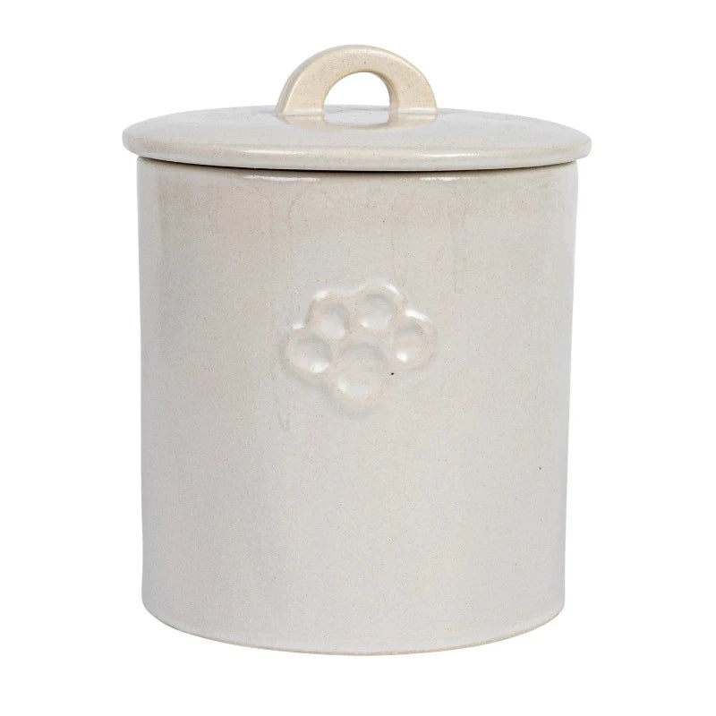 Paw Print Stoneware Treat Canister