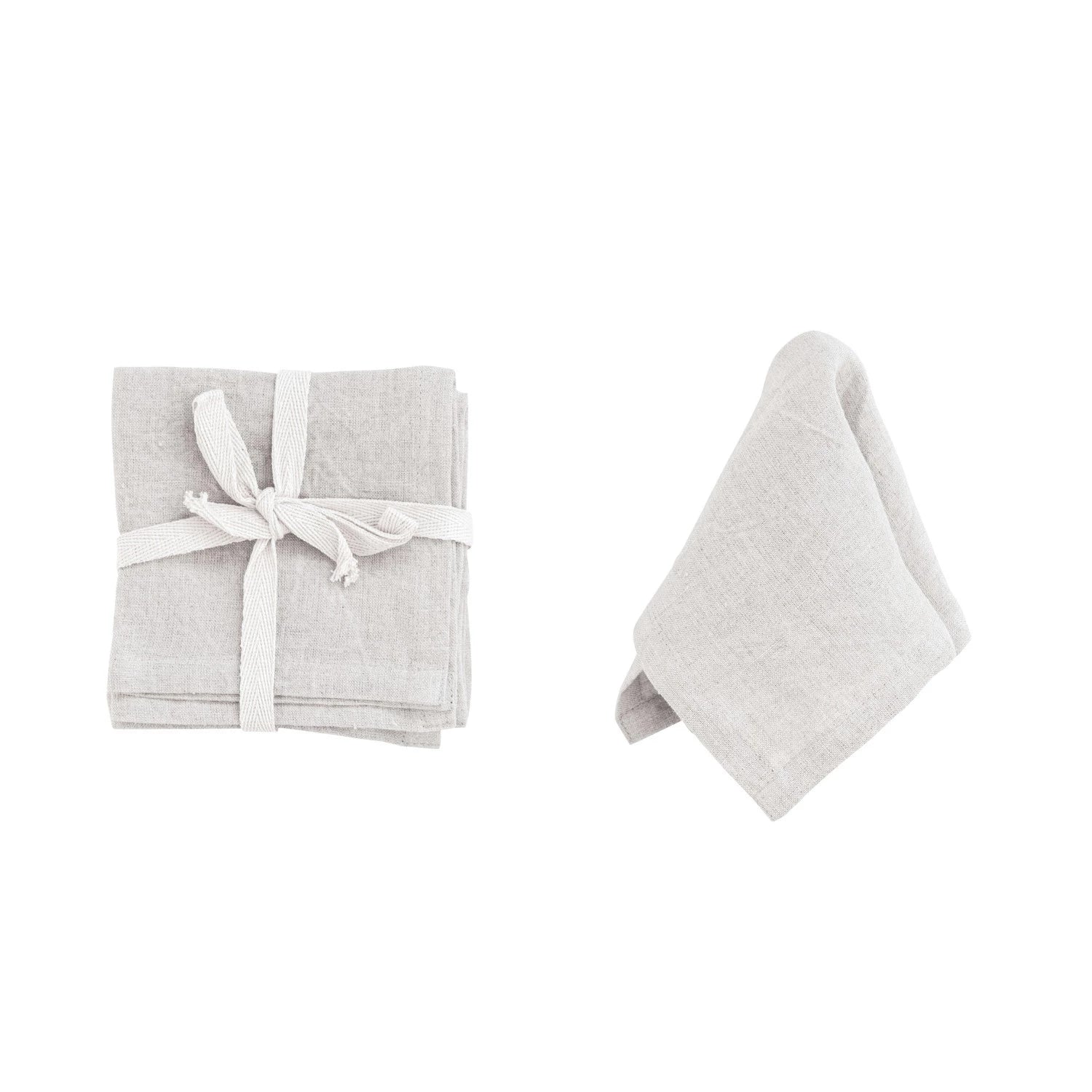 Stonewashed Linen Cocktail Napkins (Set of 4)