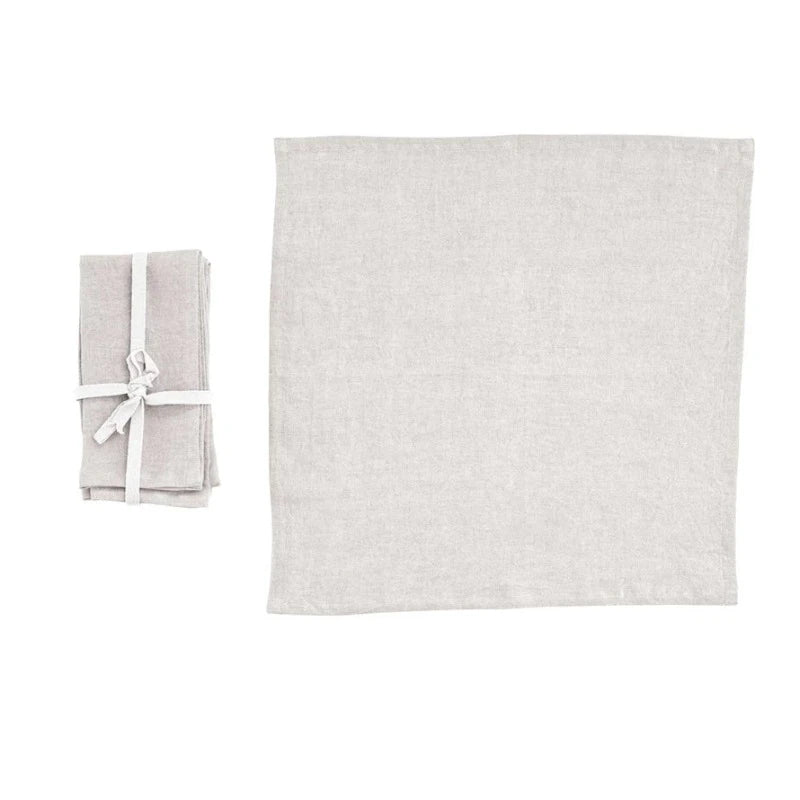 Stonewashed Linen Dinner Napkins- Set of 4 (2 Colors)