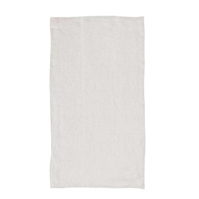 Stonewashed Ivory Linen Tea Towel