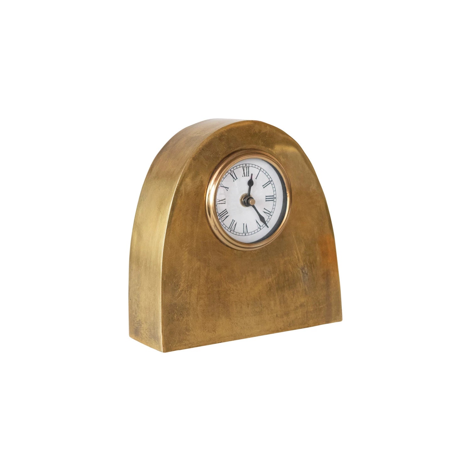 Antique Brass Arched Mantle Clock