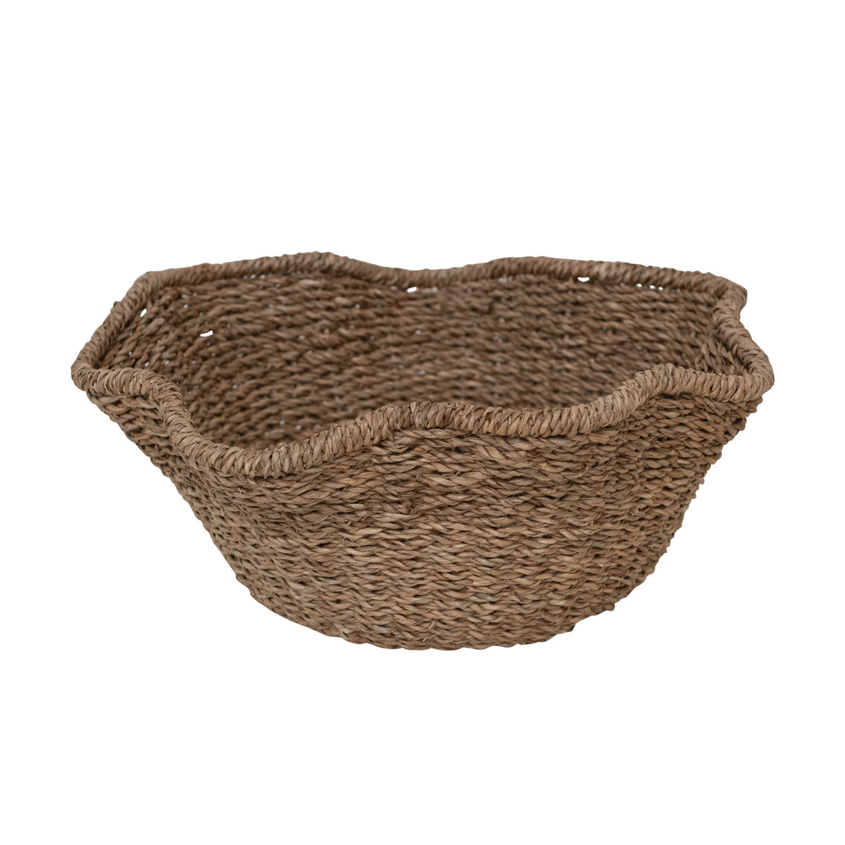Woven Ruffled Bowl- 15" X 7.5"
