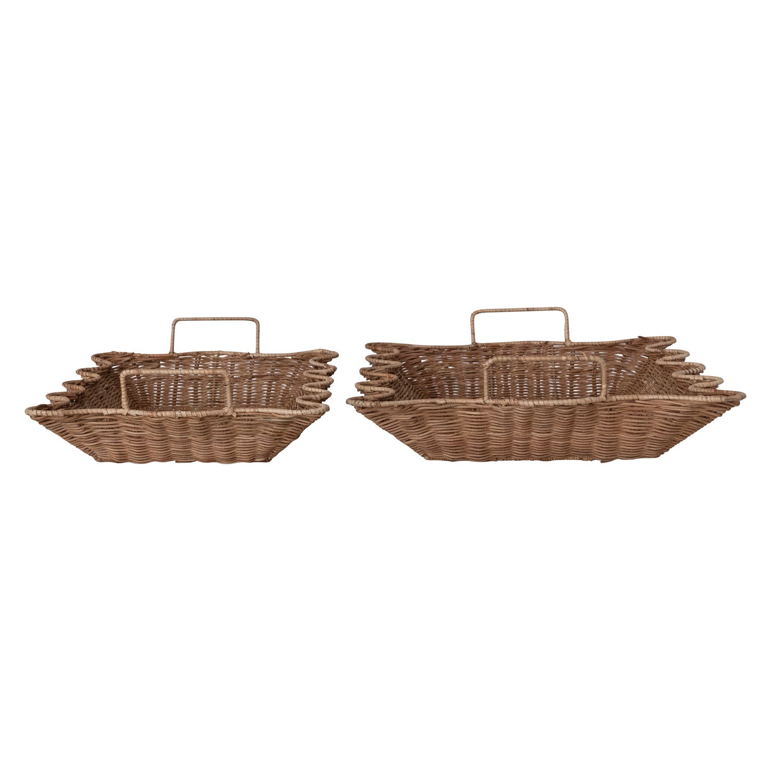 Scalloped Nesting Tray w/ Handles (2 Sizes)