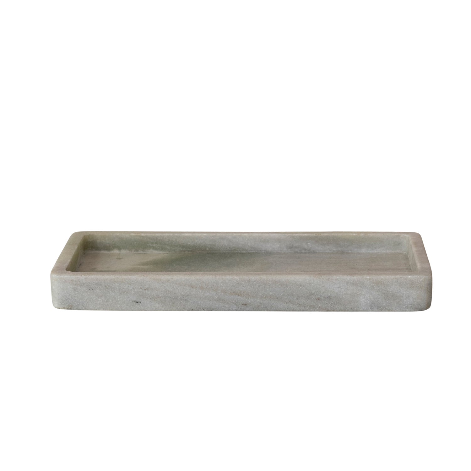 11"x 5" Green Melange Marble Tray
