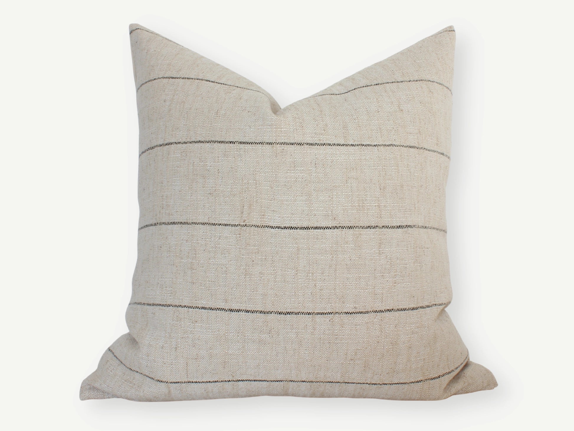 20x20 Black/Natural Striped Pillow