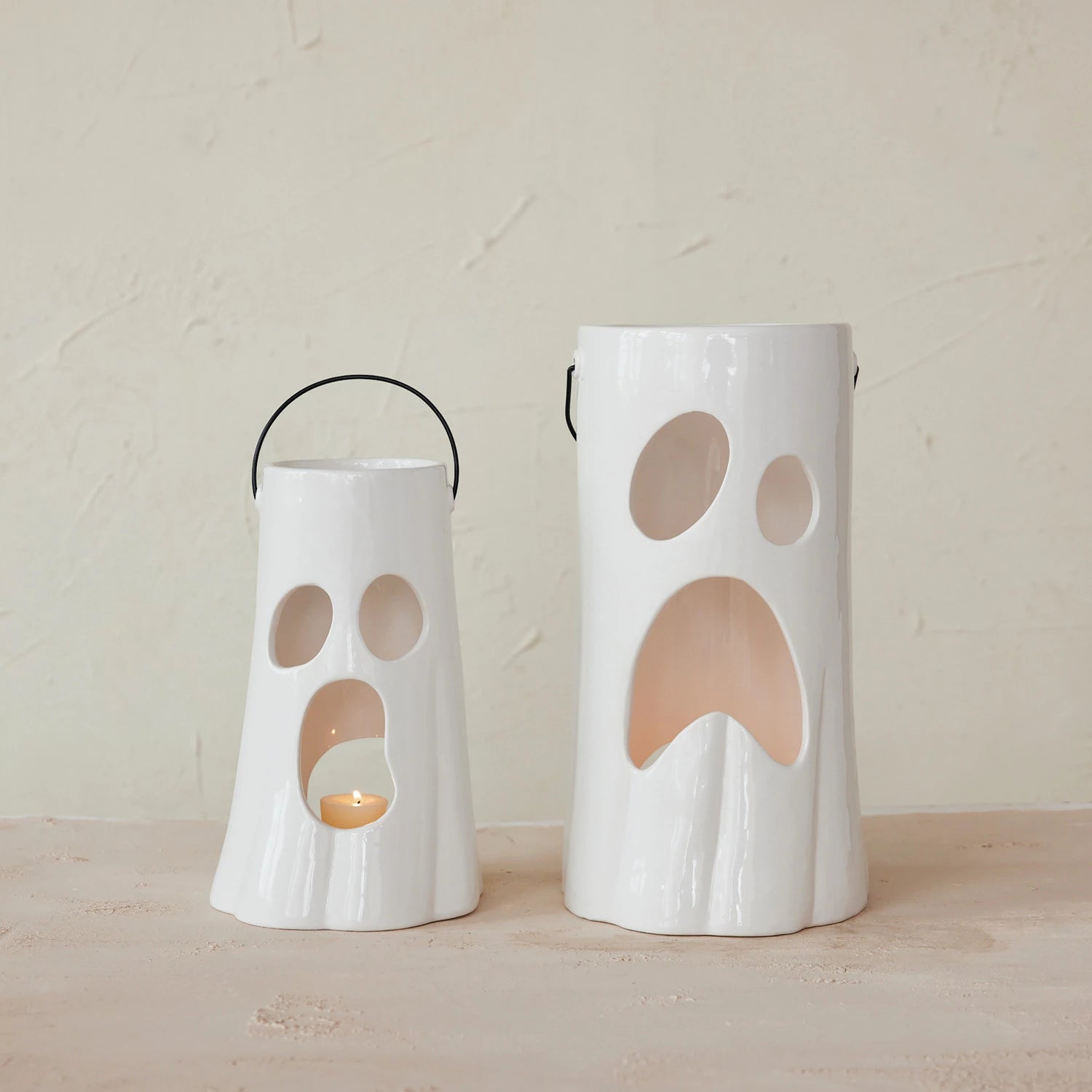 Ceramic Ghost Lantern (2 Sizes)