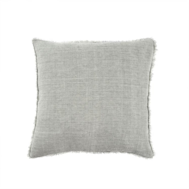 Flint Grey Linen Pillow - 24x24
