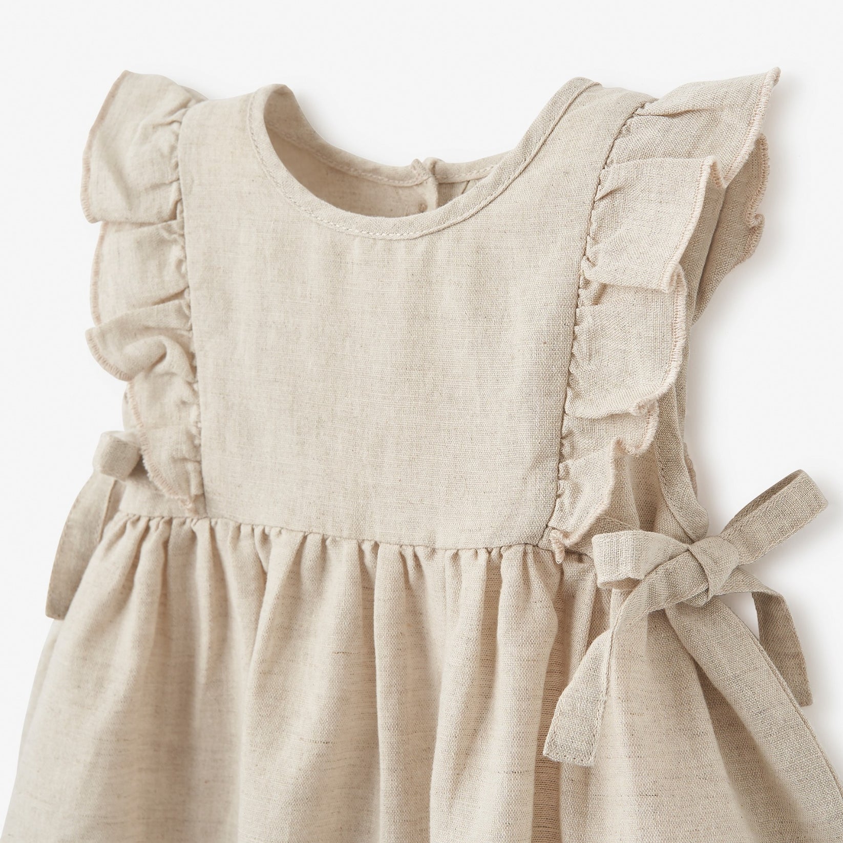 Linen Floral Dress w/ Bloomers