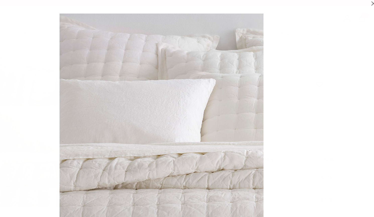 Lush Linen Ivory Sham (3 Sizes)