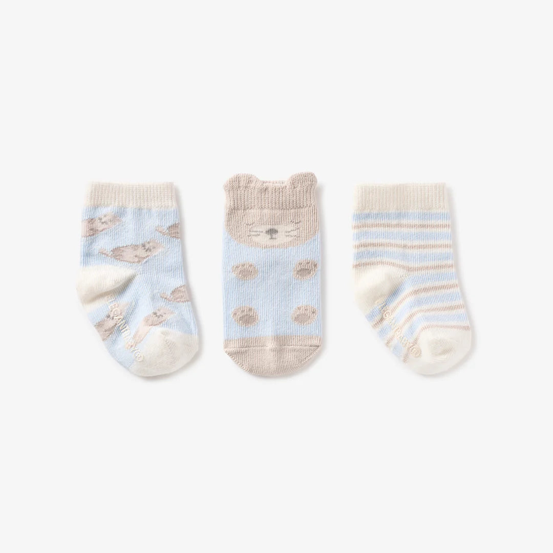 Otter Baby Socks-3 Pk