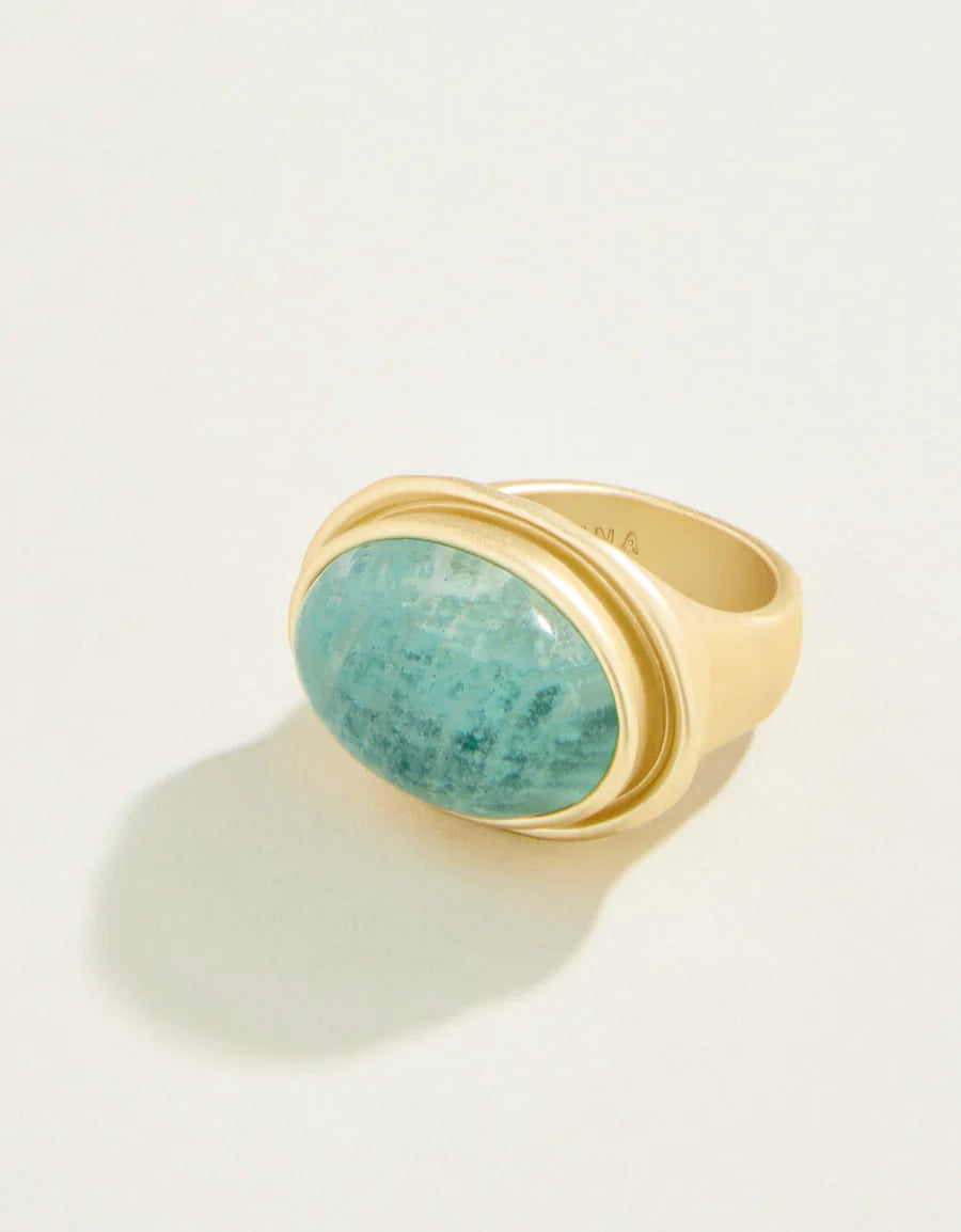 Oval Stone Ring-Amazonite