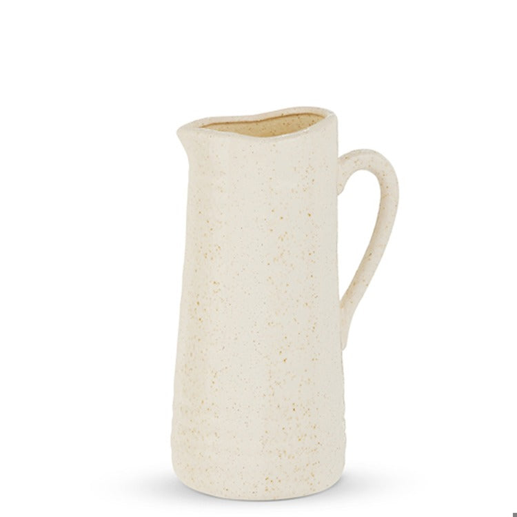 11.5" Ceramic Pitcher-Beige