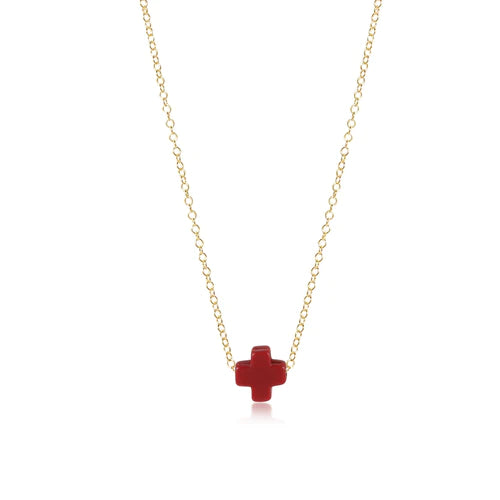 16" Necklace Gold -Signature Cross