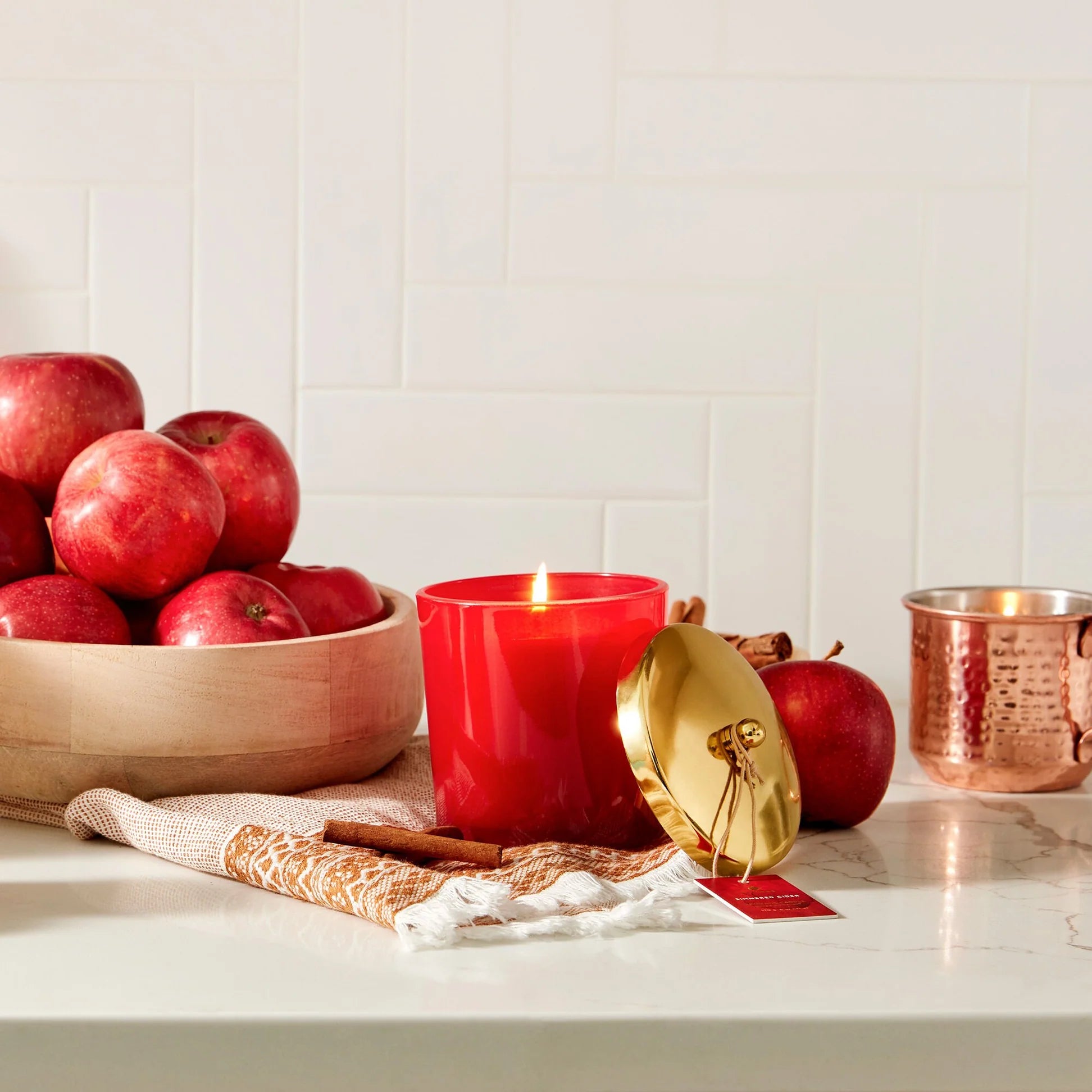 Simmered Cider Candle-13oz Harvest Red