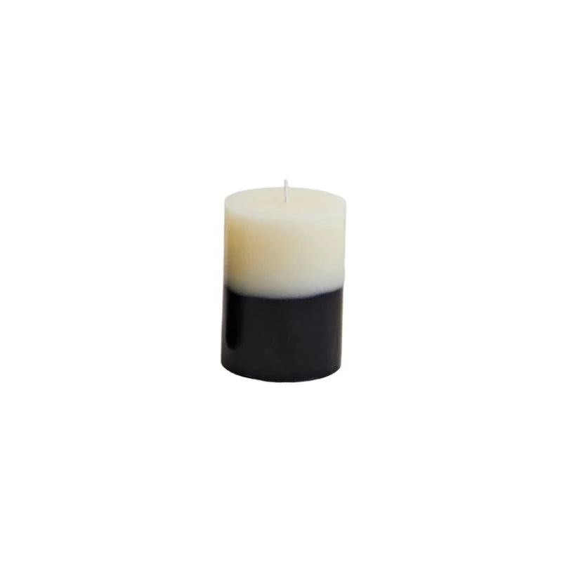 Unscented Two-Tone Pillar Candle (2 sizes)