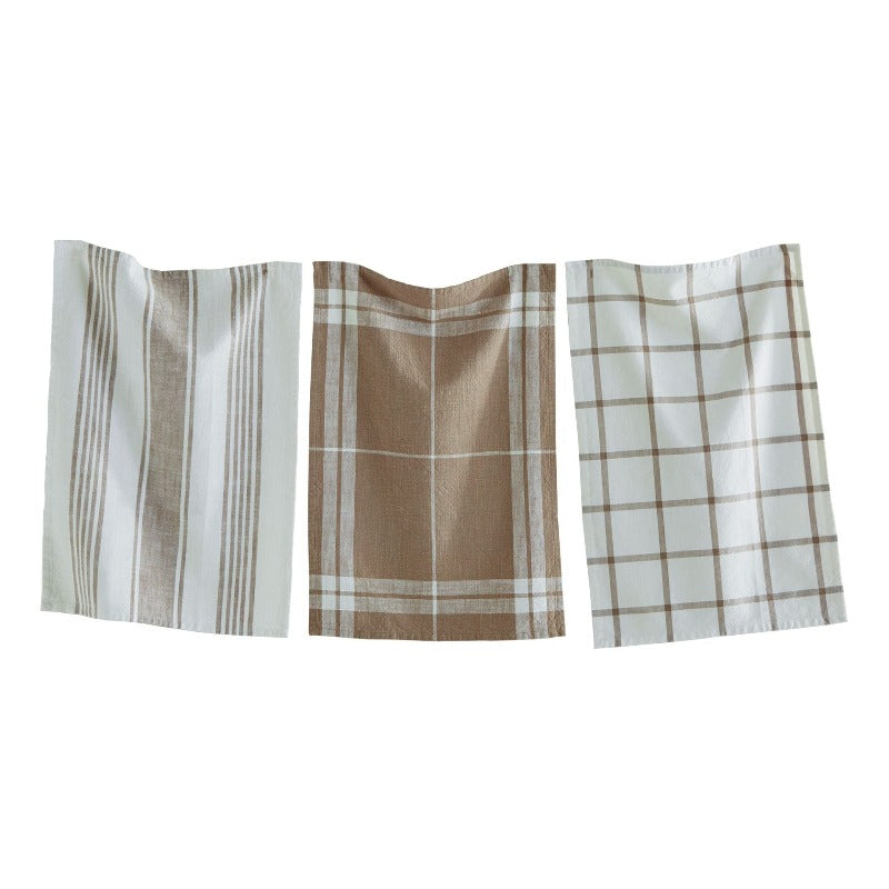 Natural Cotton Dish Towels (Set of 3)