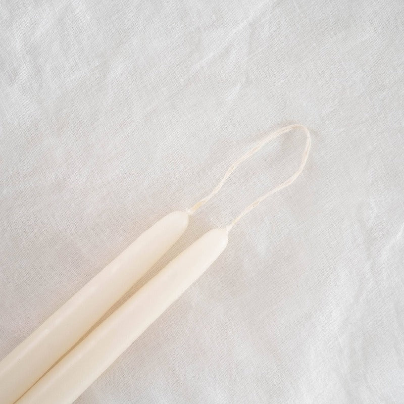 Ivory Taper Candles - Set of 2