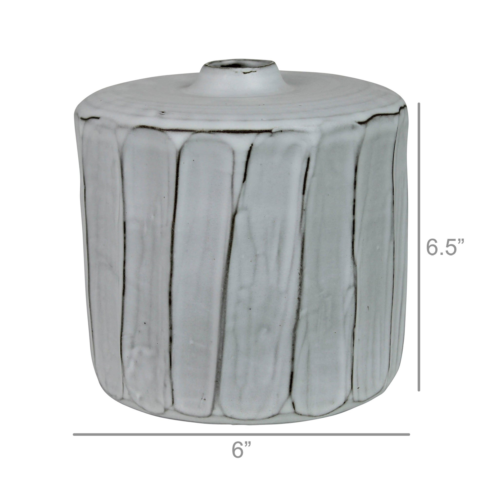 White Glazed Ceramic Vase (2 Sizes)