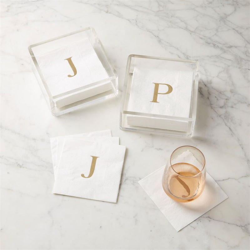 Acrylic Napkin Holder with Napkins (20 pc)